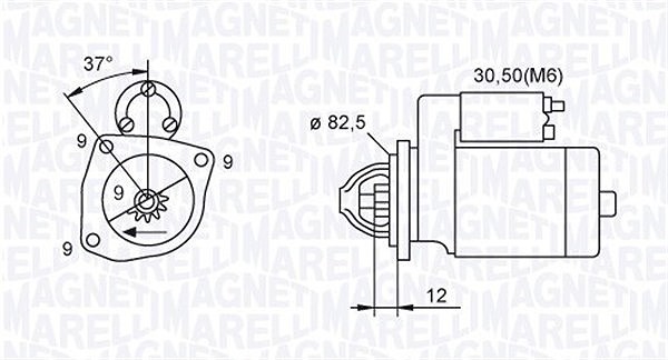 Magneti Marelli Starter U.A. FüR Alfa Romeo, Cadillac, Chevrolet, Fiat, Lancia-image
