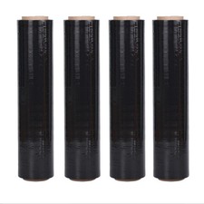 4 Rolls Hand Stretch Plastic Film Shrink Pallet Wrap 18" X 1500 FT Self-adhering