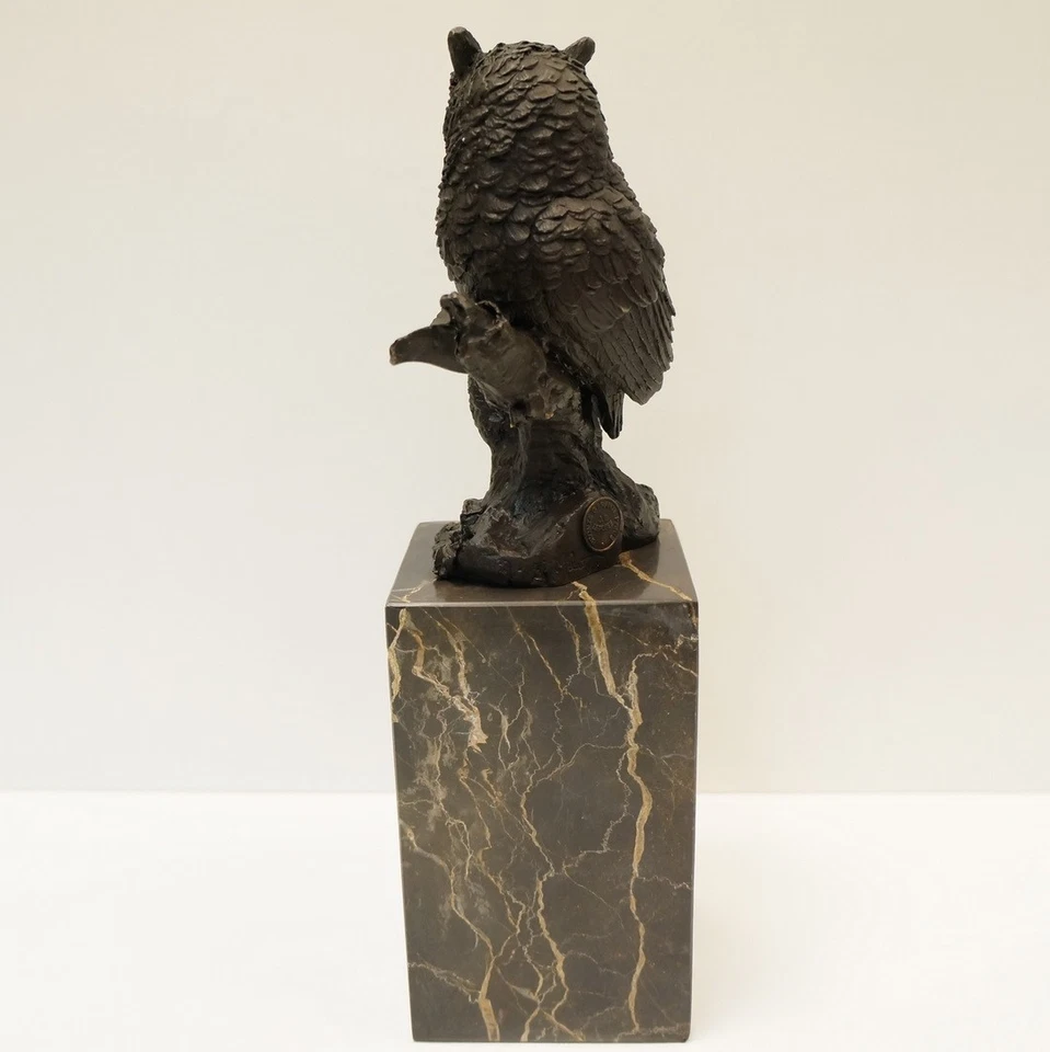 Statue Sculpture Chouette Hibou Oiseau Animalier Style Art Deco Style Art Nouvea - Photo 4/4