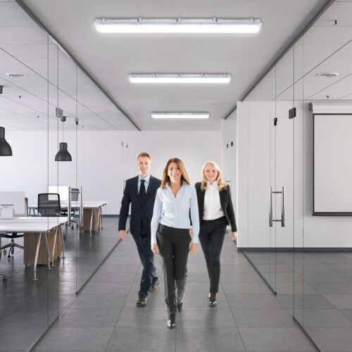 Lampada LED per ambienti umidi lampada per vasca 60/120/150 cm cantina soffitto lampada da officina - Foto 10 di 18