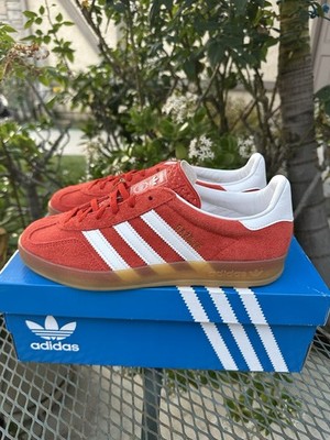Adidas Women s Gazelle Indoor Bold Orange Gum Sneakers HQ8718 NEW
