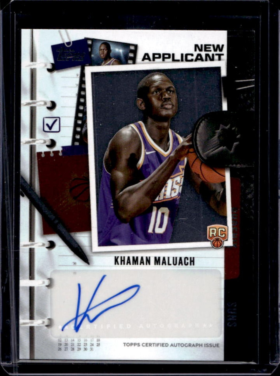 2025-26 Topps Khaman Maluach New Applicants Auto RC #NA-KM Suns
