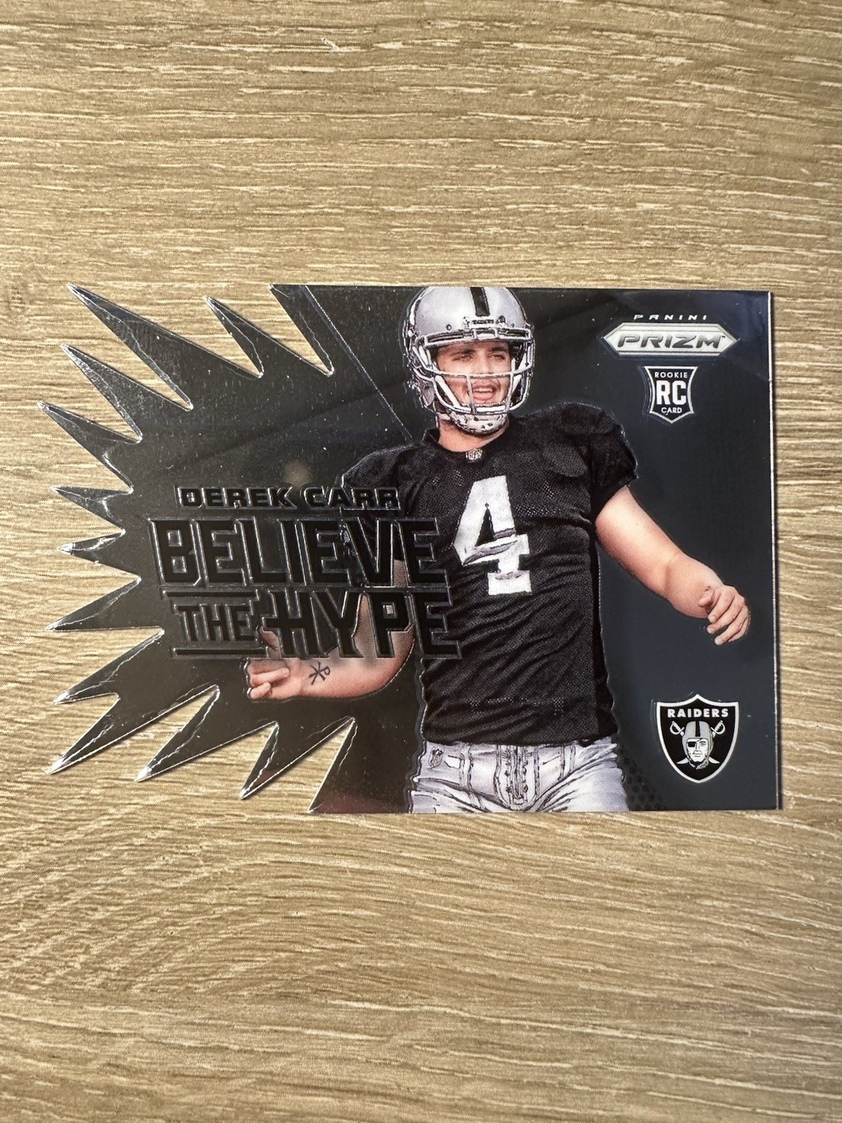 2014 Panini Prizm - DEREK CARR RC - Believe the Hype Rookie Insert Die-Cut