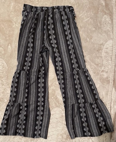 Girls Art Class Wide Leg Black & White Print Pants Size 10-12 - Picture 2 of 6