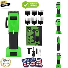 Play Barber Hair Clippers for Men 7500 RPM with Rubber Grips Green