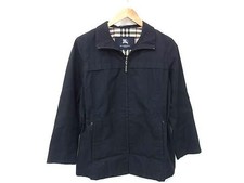 BURBERRY LONDON Cotton Spring Coat Navy Size 7 Vintage Women's