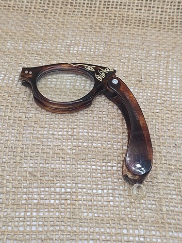 Vintage Strass Klapp Cat Eye Lesebrille Hong Kong Faux Schildpatt - Bild 4 von 11