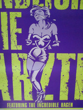 ORIGINAL Promo Konzertplakat ENDLICH! DIE ÄRZTE 1987 m. GWENDOLINE Motiv Bela B.