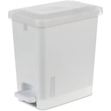 2.7gal Step Trash Can Clear - Brightroom: Small Pedal-Operated Lid