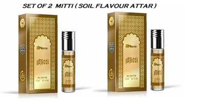 Mitti Meena ATTAR (8 ML)LONG LASTING SET oF 2 | FRESH SOIL SMELL ATTAR