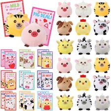 18 Pack 3.15 Inch Kids Mini Stuffed Plush Animals Toy with Confession Cards C...