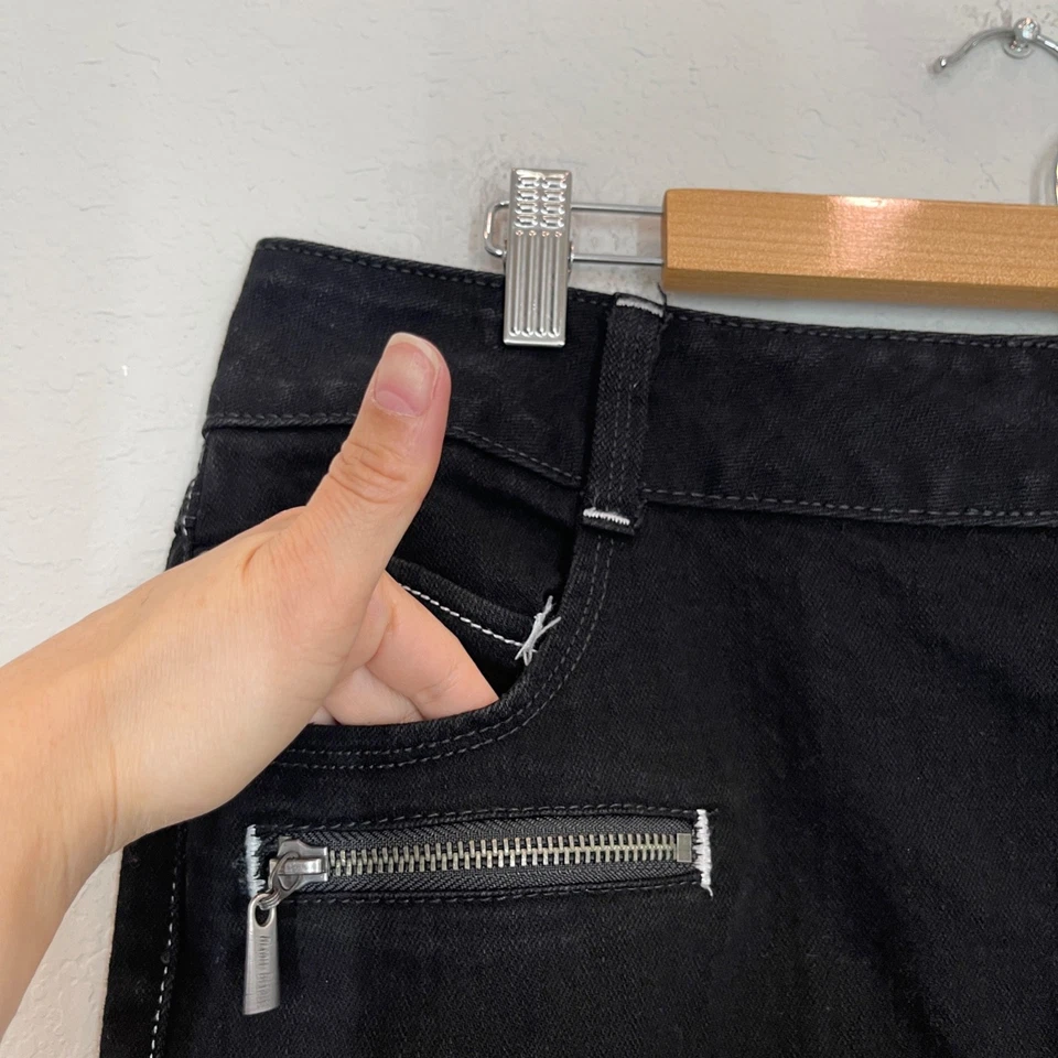 Maxi Falda Acampanada Denim Negra Bisou Bisou Para Mujer Talla 16 Boho Y2K Sirena Foto 4 de 4