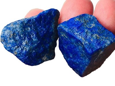 2 Pieces Natural Lapis lazuli Rough Stone Sliece Mine Mineral 020