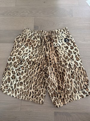 Supreme x GOODENOUGH Crushed Rayon Cargo Shorts 32 Leopard In Hand