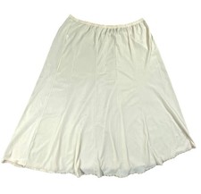 Vintage Antron III Half Slip Skirt Womens Medium Cream Nylon Lace Trim Pull On