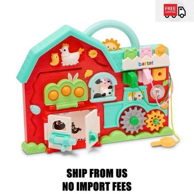 Battat Barnyard Busy Board Interactive Activity Board for 12 Months +