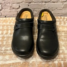 Clarks Black Slip-On Leather Shoes