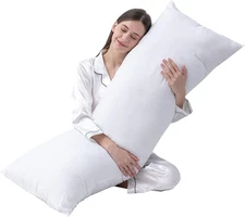 Large Body Pillow Insert- Breathable Full Body Pillow for Side Sleeper - Soft Lo