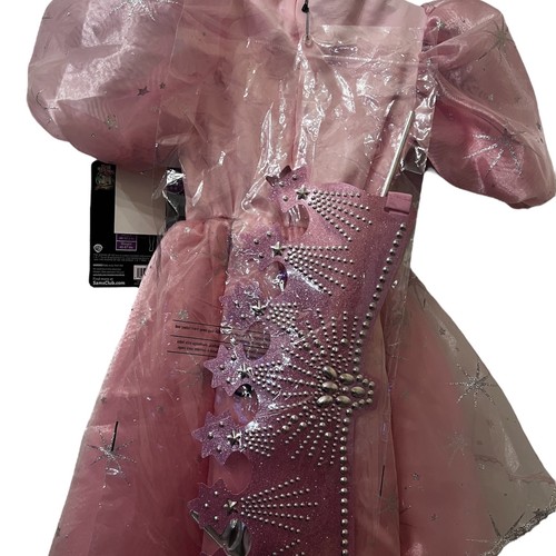 Costume Glinda Good Witch bambina taglia small 4-6 vestito principessa malvagia oz - Foto 9 di 24