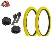 Alta Performance BMX BICYCLE Infection FREESTYLE TIRE 20" x 1.75" YELLOW 6PC SET