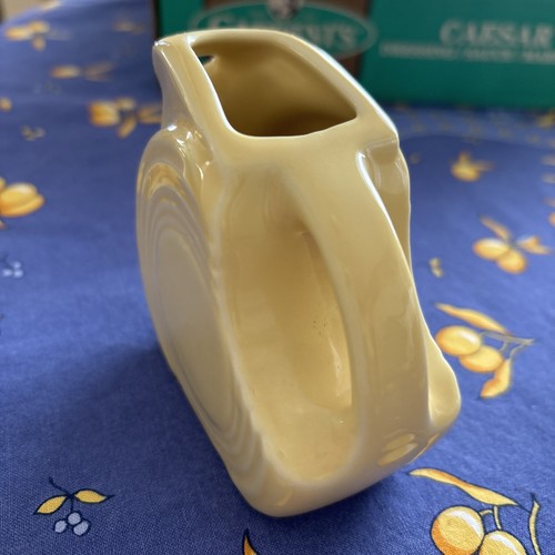 Fiestaware Mini Disc Pitcher Fiesta Yellow Small Creamer 5oz - Picture 2 of 5