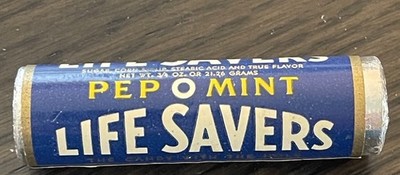 Vintage LIFE SAVERS PEP-O-MINT CANDY ROLL  Sealed  New Old Stock