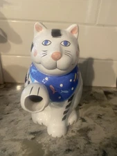 VTG 90s Cat Kitty Love COCO DOWLEY White Ceramic Tea Pot Cottage LOOK READ