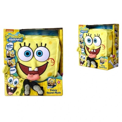 NEU SpongeBob Schwammkopf lustiger Sound Plüsch Kuscheltier 30 cm Nickelodeon  