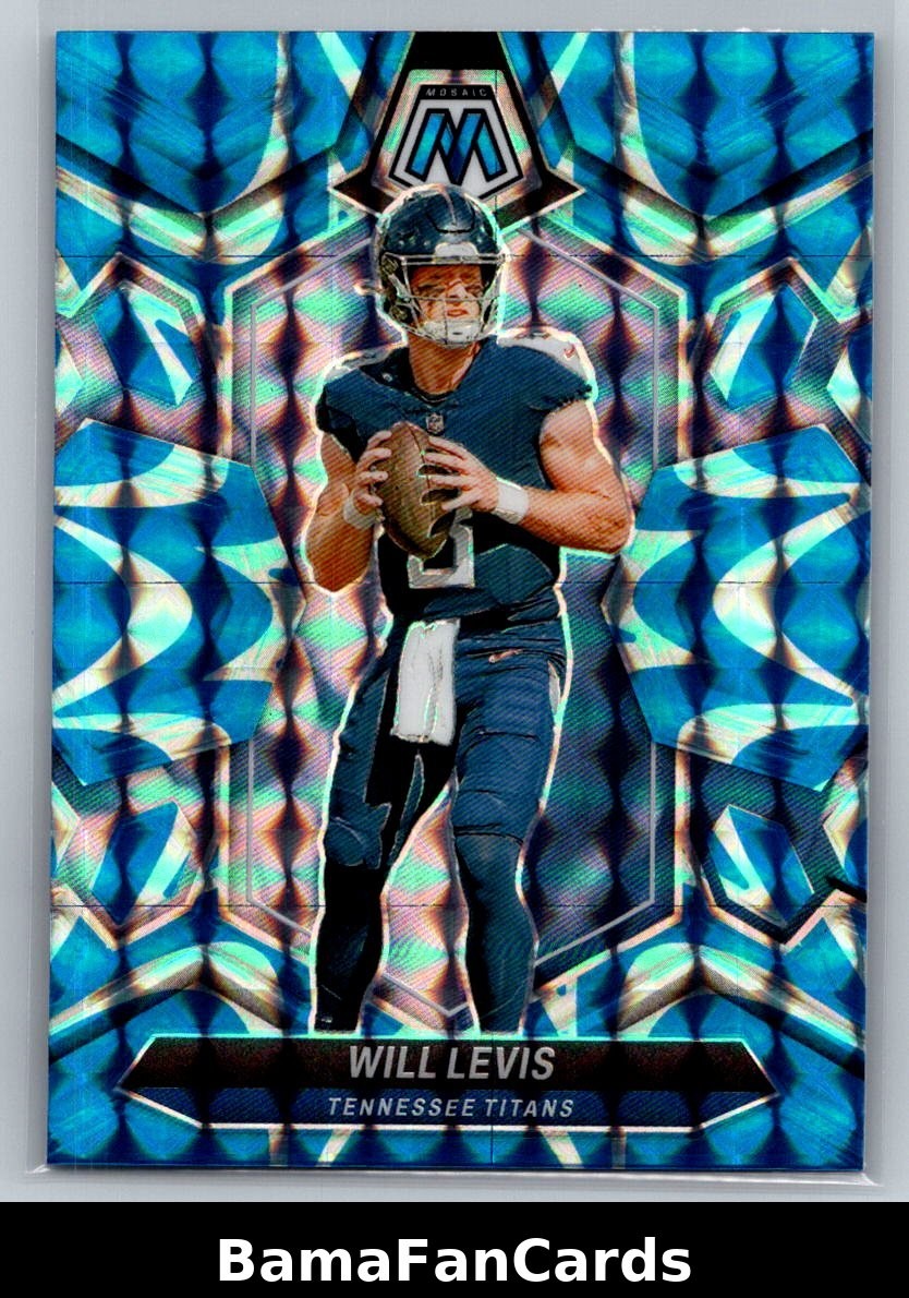 2024 Panini Mosaic WILL LEVIS Reactive Blue Mosaic #211 NM Titans *1682