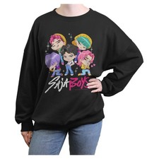 Junior's KPop Demon Hunters Saja Boys Chibi Group Logo Sweatshirt