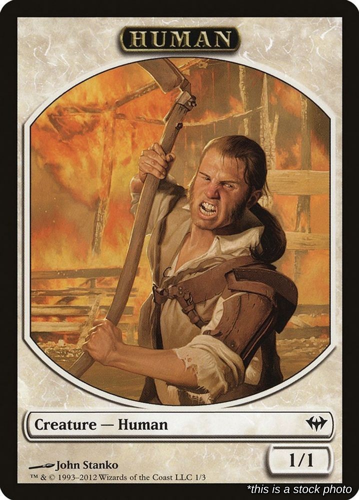Human Token Token 1 DKA Dark Ascension Near Mint NM Magic