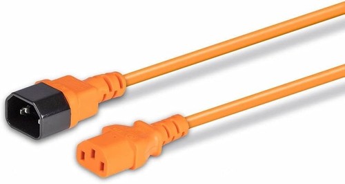 LINDY 30475 IEC C14 to IEC C13 Extension Power Cable, Orange, 2m 2m Orange - Afbeelding 10 van 10