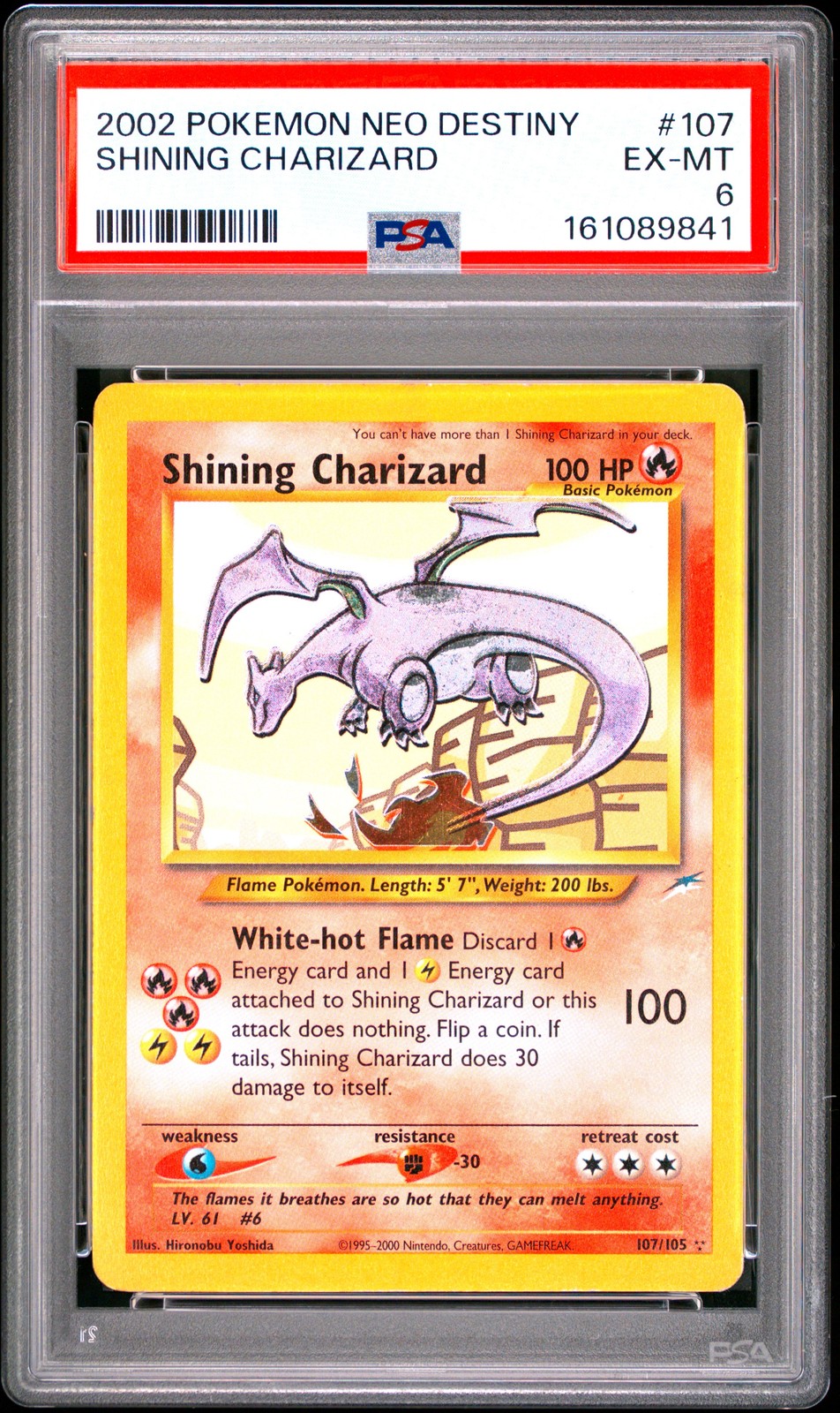 2002 Pokemon Neo Destiny 107 Shining Charizard Holo PSA 6 161089841
