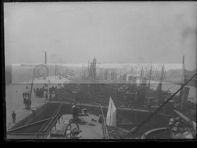 Trawler Fleet Aberdeen Hafen Schottland um 1900 großes Glasnegativ #124