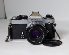 Nikon FE 35mm SLR Film Camera Series E 50mm 1:1.8 CLA'd Working