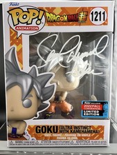 Funko Pop Goku Ultra Instinct Kamehameha 1211 NYCC 2022 Signed Sean Schemmel JSA