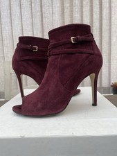 Karen Millen Suede burgundy Ankle Shoe/boot Size 38