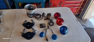 Harley Davidson Police Motorcycle Whelen SA 350 MH Speaker/ Lights Parts lot.