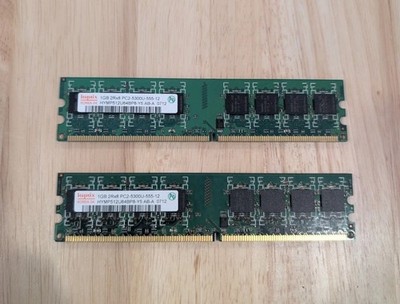 HYNIX RAM 2x 1GB (2GB) 2Rx8 PC2 5300U 555 12 Memory Tested