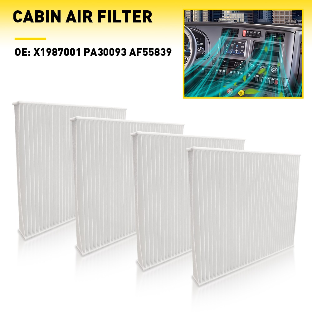 4Pcs Cabin Air Filter Fit Cummins ISX ISX12 ISX15 X15 ISXG Paccar MX11 AF55839