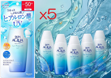 Lot of 5 Skin Aqua Super Moisture UV Gel Sunscreen SPF50 PA   110g Japan New