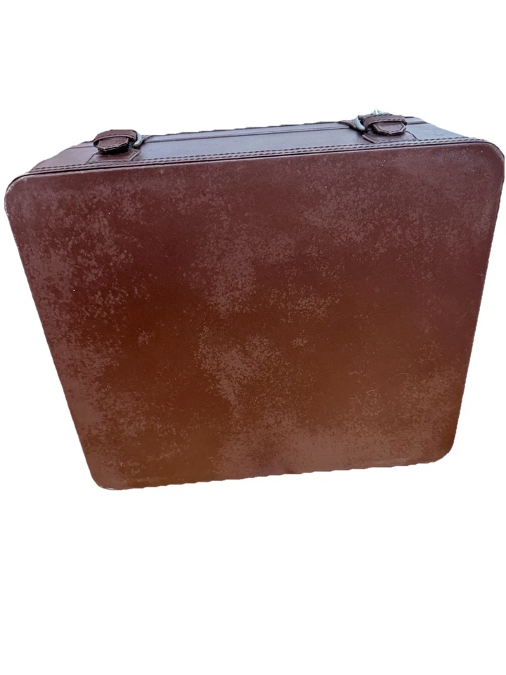 Caja decorativa estuche de cuero vacío vintage POTTERY BARN Foto 2 de 4