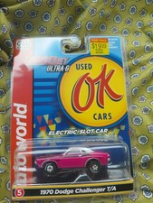 Auto World Electric Slot Car OK Used Cars 1970 Dodge Challenger T/A Brand New