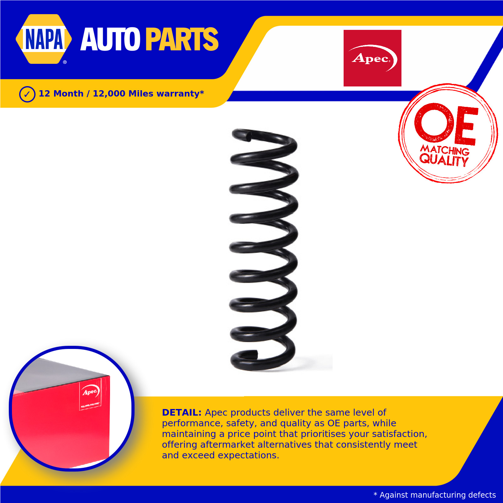 Coil Spring fits BMW 325D F30 2.0D Rear 13 to 18 Suspension Apec Quality New