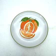 Vintage Seymour Mann Snack Plate Orange by Eda 1976 Japan Watercolor Fruit Dish