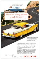 Vintage 1956 Ford Victoria Cars Original Print Ad 7in X 10in - Advertisement