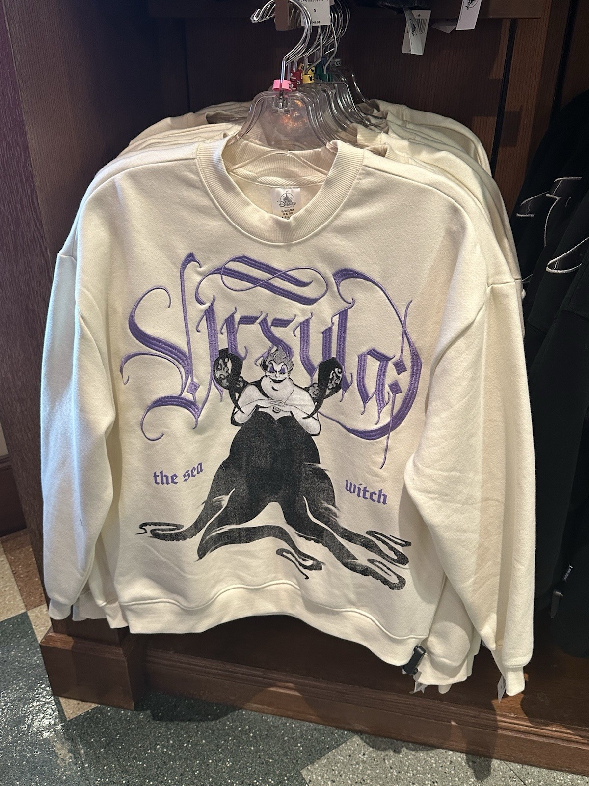 Disney Little Mermaid Ursula The Sea Witch Pullover Sweatshirt Multiple Sizes