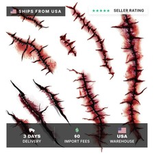 JCFIRE 12 Sheets Halloween Makeup Kit, Fake Scar Tattoos for Zombie Makeup