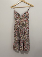 J Crew Liberty Fabric Thorpe Floral Print Sunderss 00 V Neck Strappy Pockets