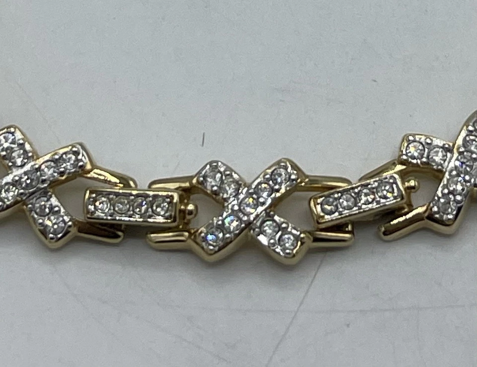 COLLAR SWAROVSKI CRISTAL CISNE XO ABRAZOS Y BESOS CORAZÓN ESTRÁS Foto 3 de 4